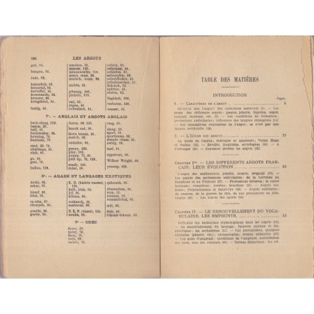 Les argots, caractères évolution influence, Albert Dauzat, 1929 - dictionnaire, manuels de français, patois