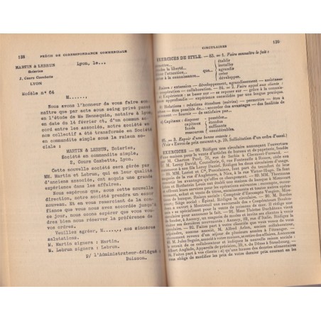 Correspondance commerciale, Albert Holveck, 1946 - manuels enseignement technique, secrétariat commercial