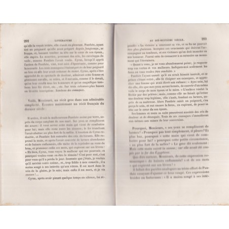 Tableau de la littérature au XVIIIe s. Cours de littérature française, Villemain, 1854 - manuels de français