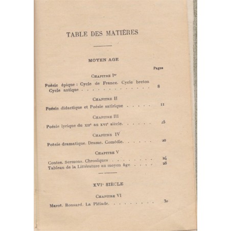 Eléments de littérature française, Bock, 1932 - manuels de français
