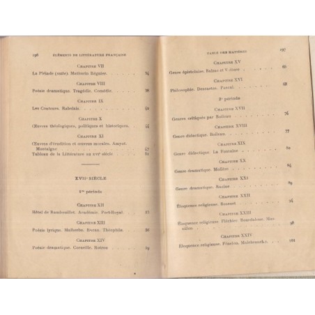 Eléments de littérature française, Bock, 1932 - manuels de français