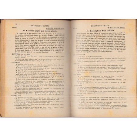 Exercices écrits et oraux, composition française, Cours de langue française, Maquet et Flot, 1911 - manuels de français