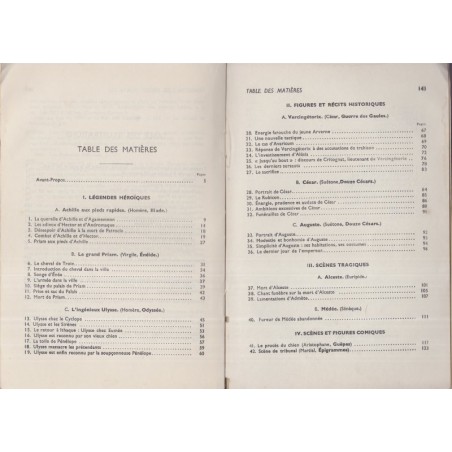 Les beaux textes de l'Antiquité, classe de 5e, Maurice Rat, 1941 - manuels de français