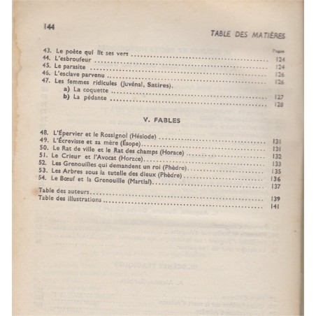 Les beaux textes de l'Antiquité, classe de 5e, Maurice Rat, 1941 - manuels de français
