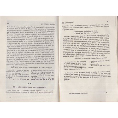 Les beaux textes de l'Antiquité, classe de 5e, Maurice Rat, 1941 - manuels de français