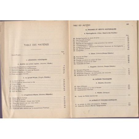Les beaux textes de l'Antiquité, classe de 5e, Maurice Rat, 1954 - manuels de français