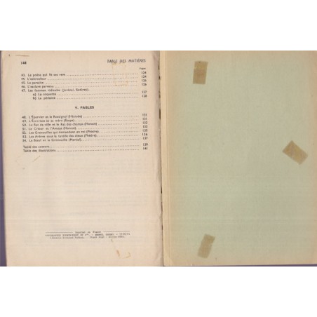 Les beaux textes de l'Antiquité, classe de 5e, Maurice Rat, 1954 - manuels de français