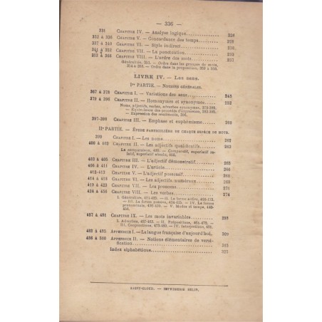 Cours complet de grammaire française, Lanusse et Yvon, 1934 - enseignement secondaire, manuels de français