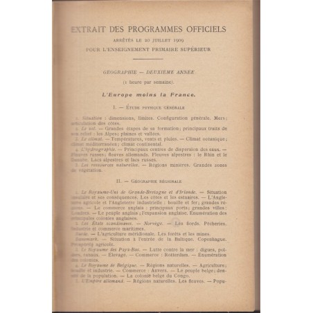L'Europe moins la France, Gallouédec et Maurette, 1918 - manuels de géographie