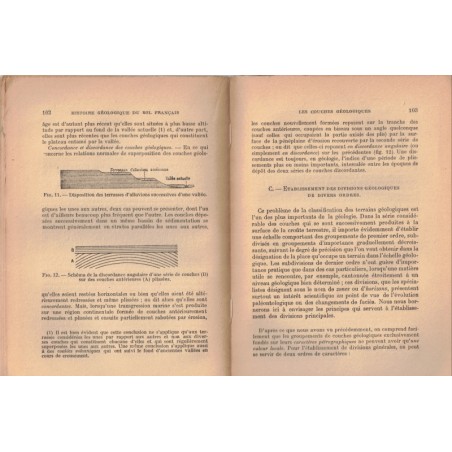 Histoire géologique du sol français, tome 1, Léon Bertrand, 1945 - manuels de géologie, université
