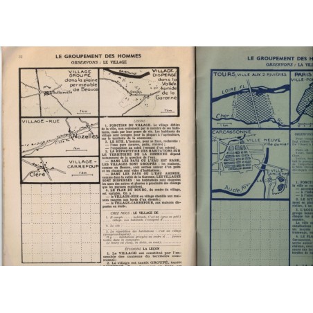 Mon livret de géographie, initiation géographique, cours élémentaire, Millet, 1949 - manuels de géographie, pédagogie