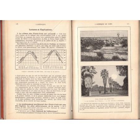 Amérique, Australasie, Géographie générale, classe de 6e, Gallouédec et Maurette, 1931 - manuels de géographie,
