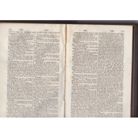 Vocabulaire de la langue française du dictionnaire de l'Académie, 1857, Nodier, dictionnaires,