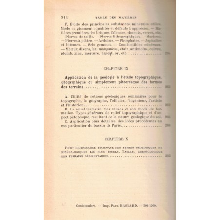 Géologie pratique et petit dictionnaire technique, De Launay, 1901 - sciences naturelles, géologie,