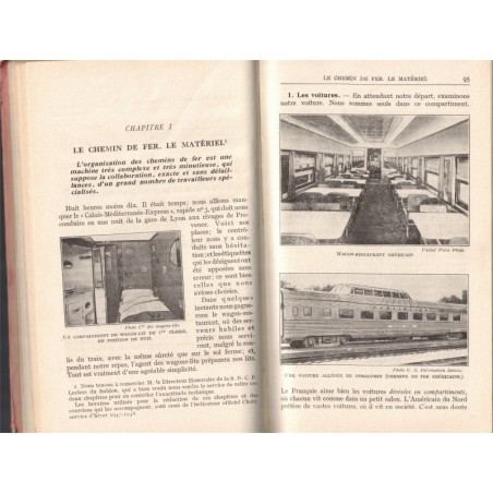 Précis d'instruction civique et économique, classes de 4e et 3e, Longaud, 1948 - manuels, trains, automobiles
