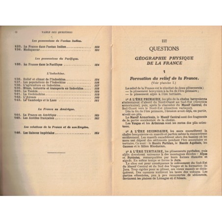 La géographie au baccalauréat, la France et l'Union française, P. Serryn, 1948 - manuels de géographie, annales