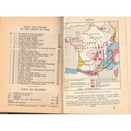 La géographie au baccalauréat, la France et l'Union française, P. Serryn, 1959 - manuels de géographie, annales