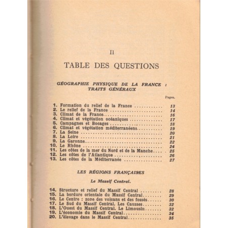 La géographie au baccalauréat, la France et l'Union française, P. Serryn, 1959 - manuels de géographie, annales