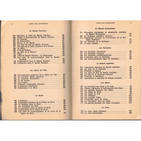 La géographie au baccalauréat, la France et l'Union française, P. Serryn, 1959 - manuels de géographie, annales