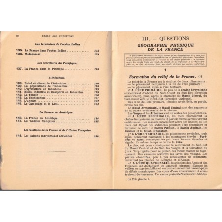 La géographie au baccalauréat, la France et l'Union française, P. Serryn, 1959 - manuels de géographie, annales