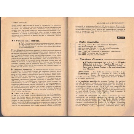 Précis d'histoire 1852-1939, 2e partie du baccalauréat, Corniglion, 1951 - annales manuels d'histoire