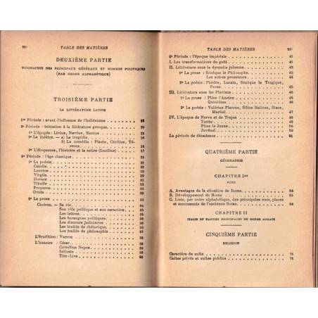 Rome et les Romains, littérature, histoire, antiquités, Bornecque et Mornet, 1935 - manuels d'histoire, Antiquité