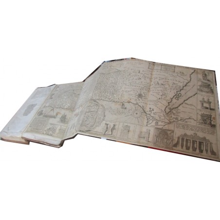 Daté de 1703, Commentarij ex optimis quibusque, Joan Stephani Monochij - gravure Terre Sainte, théologie, latin, rare, XVIIIe s.