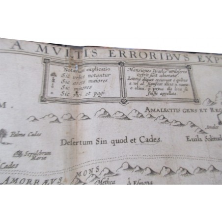 Daté de 1703, Commentarij ex optimis quibusque, Joan Stephani Monochij - gravure Terre Sainte, théologie, latin, rare, XVIIIe s.
