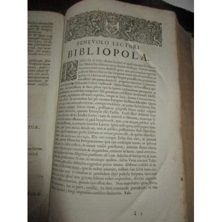 Daté de 1703, Commentarij ex optimis quibusque, Joan Stephani Monochij - gravure Terre Sainte, théologie, latin, rare, XVIIIe s.