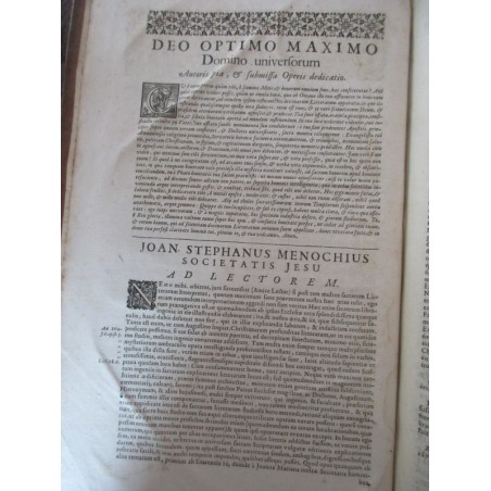 Daté de 1703, Commentarij ex optimis quibusque, Joan Stephani Monochij - gravure Terre Sainte, théologie, latin, rare, XVIIIe s.