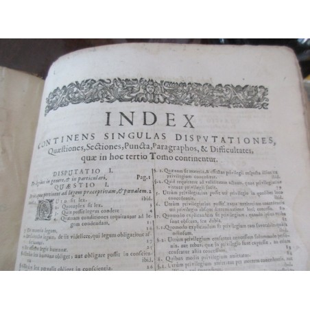 Daté de 1697, Martini Bonacinae Mediolanensis, Operum de Morali Theologia,  - XVIIe s., rare, théologie, latin