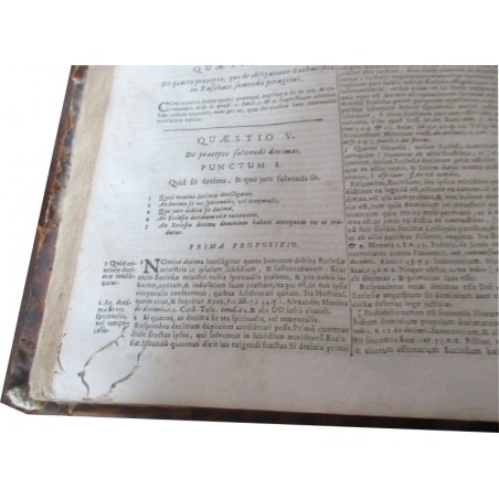 Daté de 1697, Martini Bonacinae Mediolanensis, Operum de Morali Theologia,  - XVIIe s., rare, théologie, latin