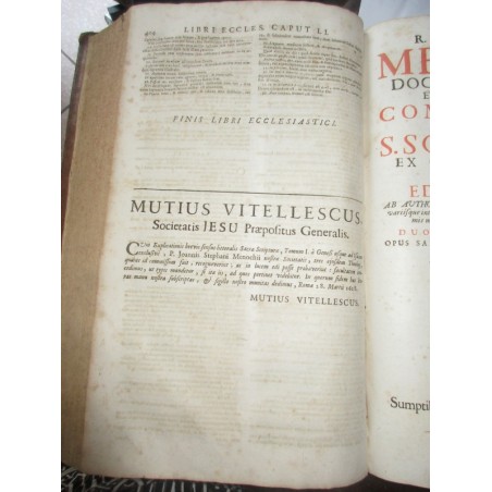 Daté de 1703, Commentarij ex optimis quibusque, Joan Stephani Monochij - gravure Terre Sainte, théologie, latin, rare, XVIIIe s.