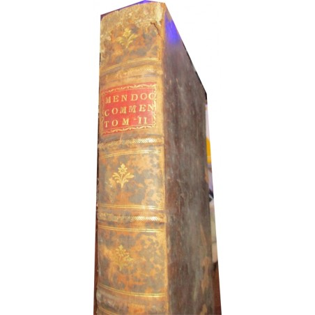 Daté de 1628, Commentariorum in quatuor libros reugm, Tome second - Francisci de Mendoça - rare, XVIIe s. théologie, latin,