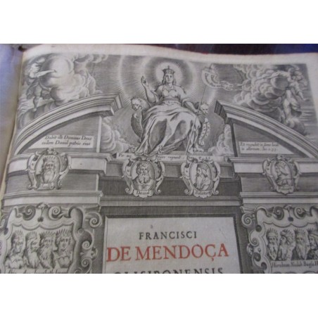 Daté de 1628, Commentariorum in quatuor libros reugm, Tome second - Francisci de Mendoça - rare, XVIIe s. théologie, latin,