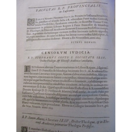 Daté de 1628, Commentariorum in quatuor libros reugm, Tome second - Francisci de Mendoça - rare, XVIIe s. théologie, latin,