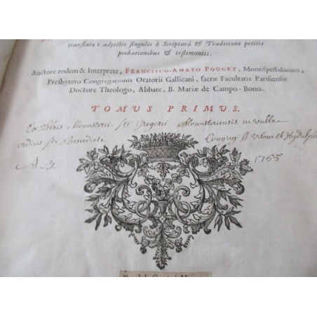 Daté de 1725, Institutiones  catholicae in modum catecheseos, Francisco-Amato Pouget - latin, rare, édition XVIIIe s. théologie,