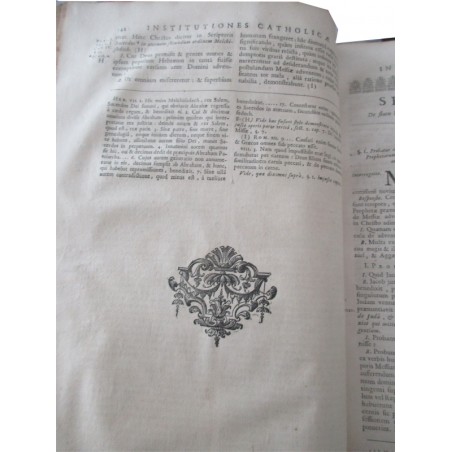 Daté de 1725, Institutiones  catholicae in modum catecheseos, Francisco-Amato Pouget - latin, rare, édition XVIIIe s. théologie,