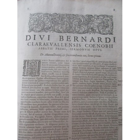 Daté de 1615, St Bernard Divi Bernardi, claraevallensis coenobii abbatis primi, sermonum opus - édition XVII, latin, théologie,