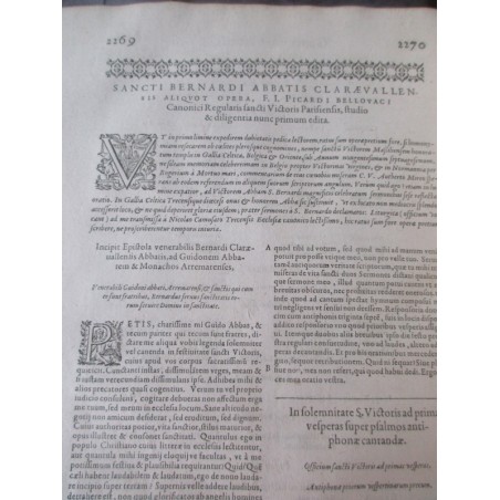 Daté de 1615, St Bernard Divi Bernardi, claraevallensis coenobii abbatis primi, sermonum opus - édition XVII, latin, théologie,