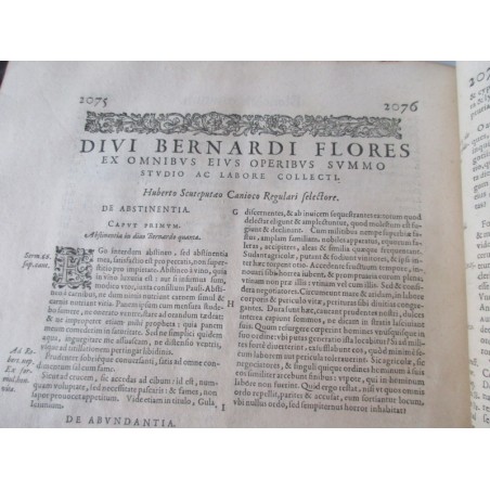 Daté de 1615, St Bernard Divi Bernardi, claraevallensis coenobii abbatis primi, sermonum opus - édition XVII, latin, théologie,