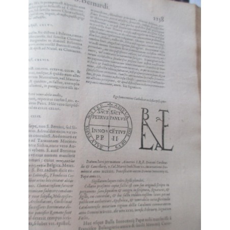 Daté de 1615, St Bernard Divi Bernardi, claraevallensis coenobii abbatis primi, sermonum opus - édition XVII, latin, théologie,