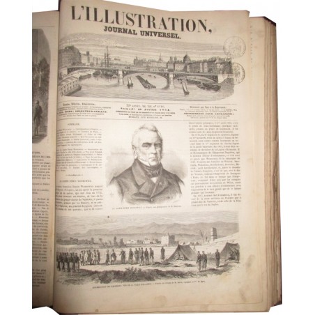 Journal L'Illustration année 1864, six mois de juillet à décembre, tome 44 - journaux anciens, XIXe siècle
