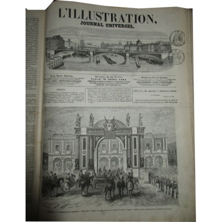 Journal L'Illustration année 1864, six mois de juillet à décembre, tome 44 - journaux anciens, XIXe siècle
