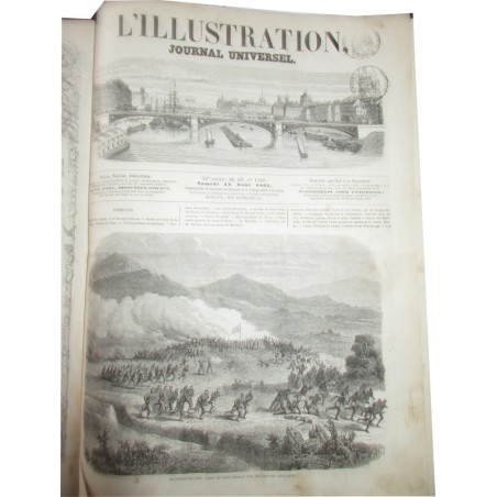 Journal L'Illustration année 1864, six mois de juillet à décembre, tome 44 - journaux anciens, XIXe siècle