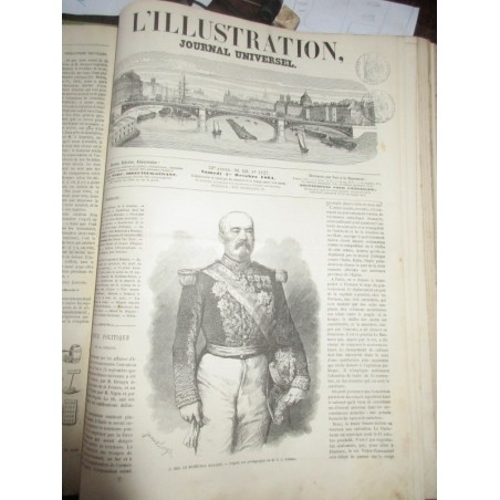 Journal L'Illustration année 1864, six mois de juillet à décembre, tome 44 - journaux anciens, XIXe siècle