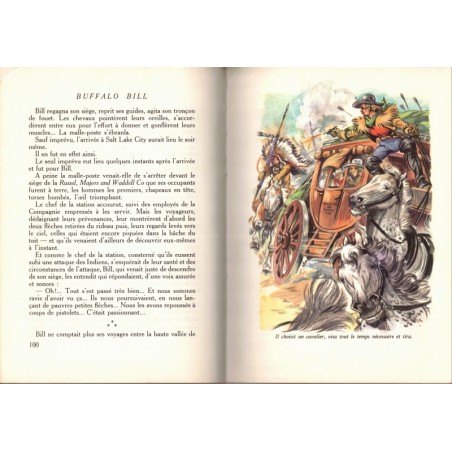 Buffalo Bill, Paluel-Marmont - légendes du Far West, Indiens d'Amérique, Rouge et Or Souveraine, Etats-Unis, aventures Jeunesse