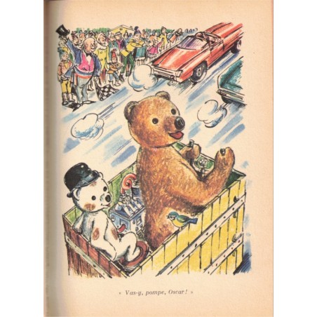 Nounours pilote de course, Claude Laydu - feuilleton TV Bonne nuit les Petits, Bibliothèque rose Minirose