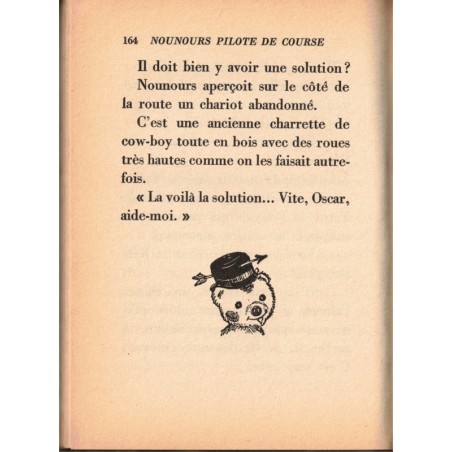 Nounours pilote de course, Claude Laydu - feuilleton TV Bonne nuit les Petits, Bibliothèque rose Minirose