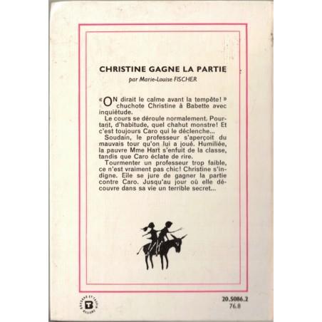 Christine gagne la partie, Marie-Louise Fischer, 1976 - collection jeunesse Bibliothèque rose